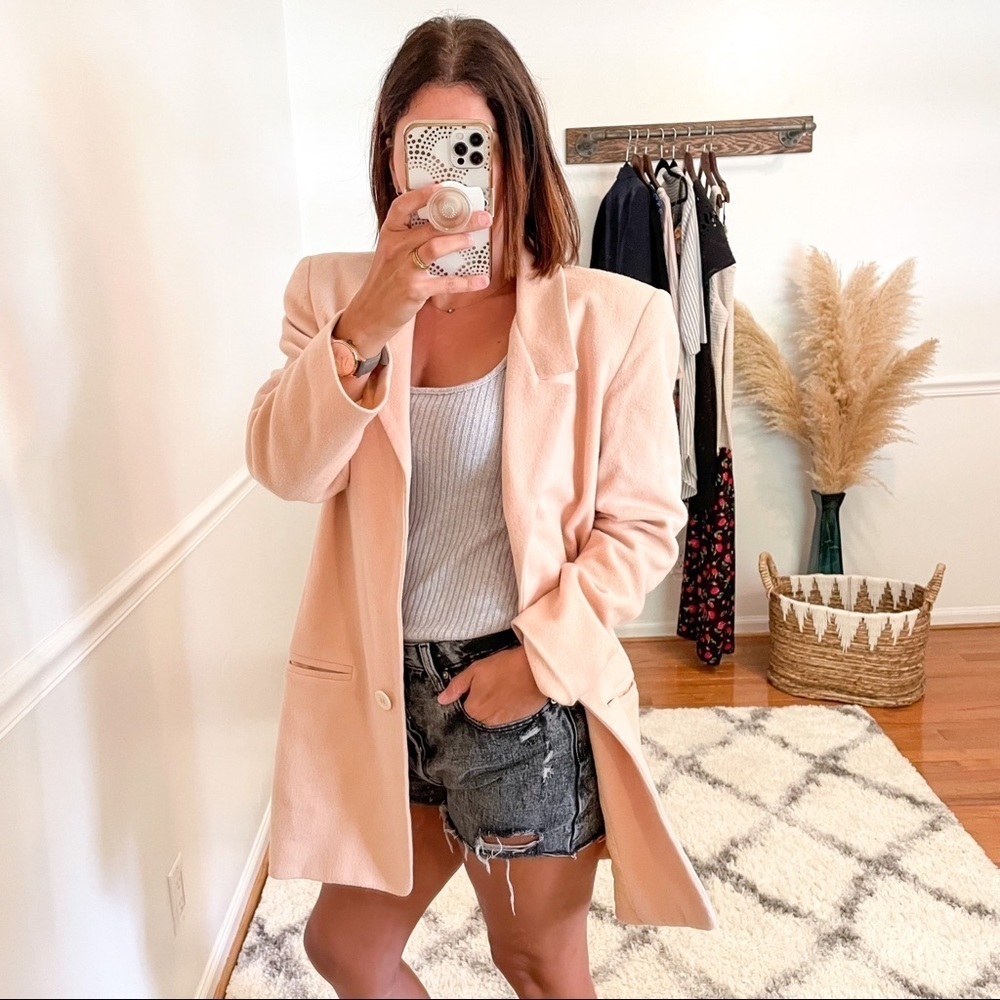 Michael Kors Collection Oversized Cashmere Blazer Jacket S